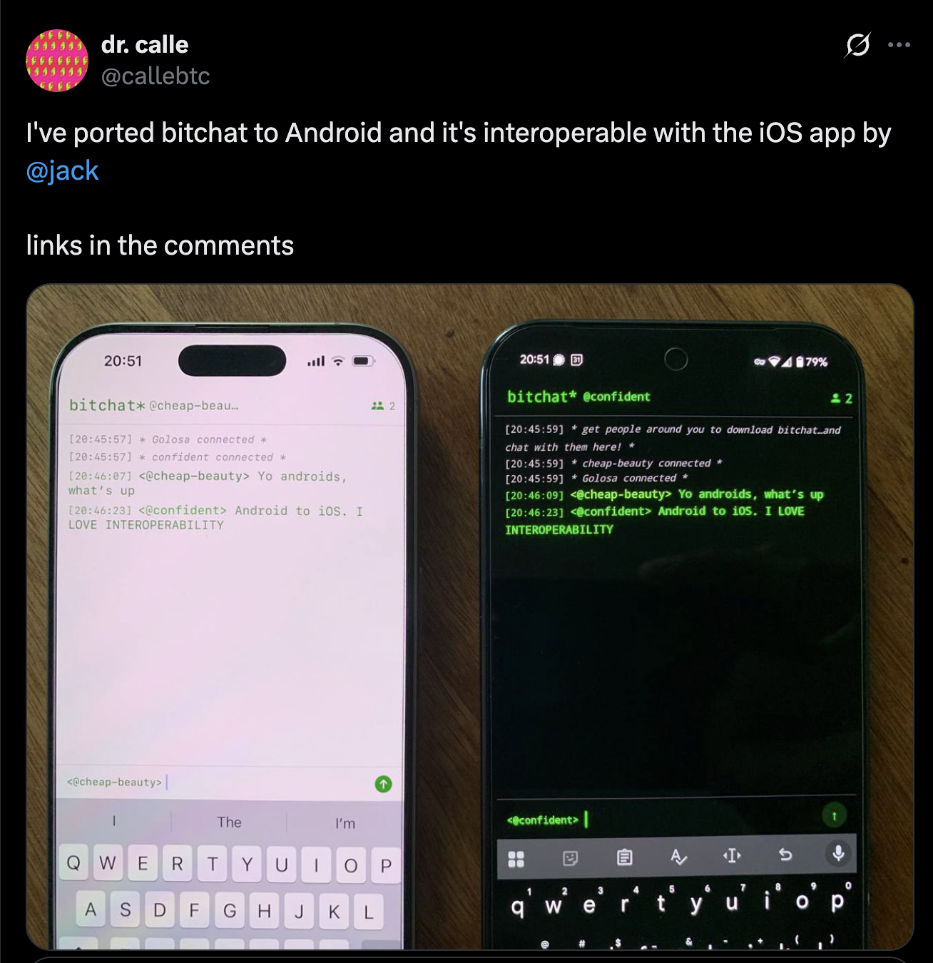 callebtc's Android port of bitchat